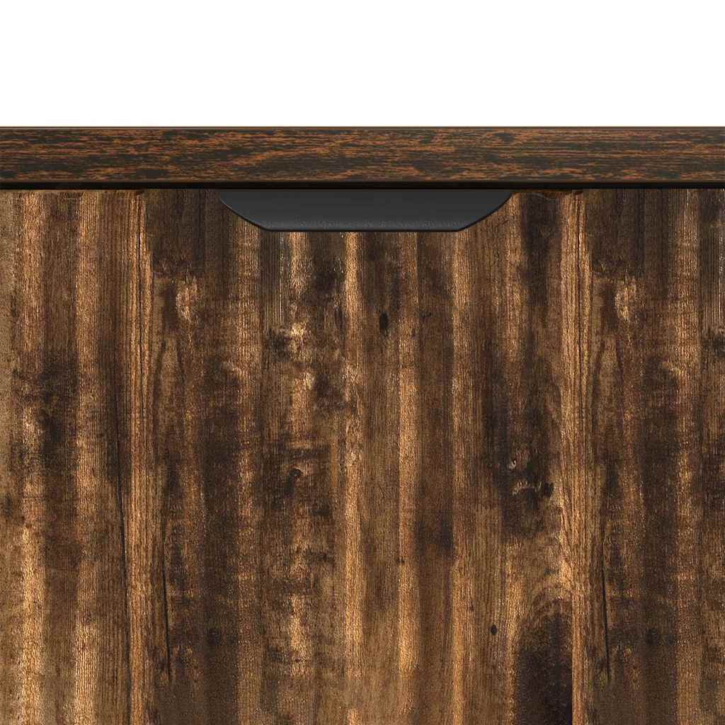 Bathroom Cabinet with Drawer Smoked Oak 39.5 x 36 x 88 cm