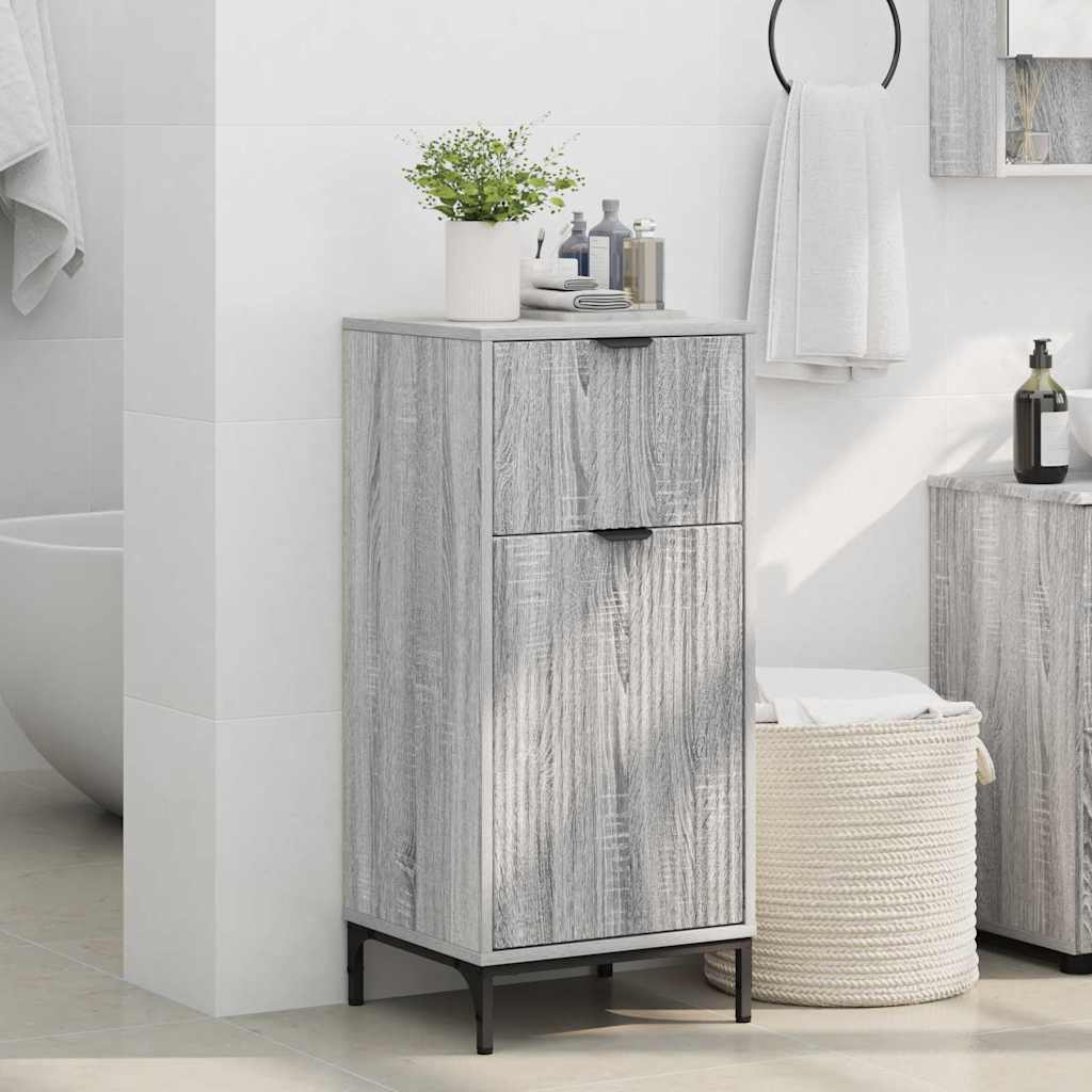 Bathroom Cabinet with Drawer Grey Sonoma 39.5 x 36 x 88 cm