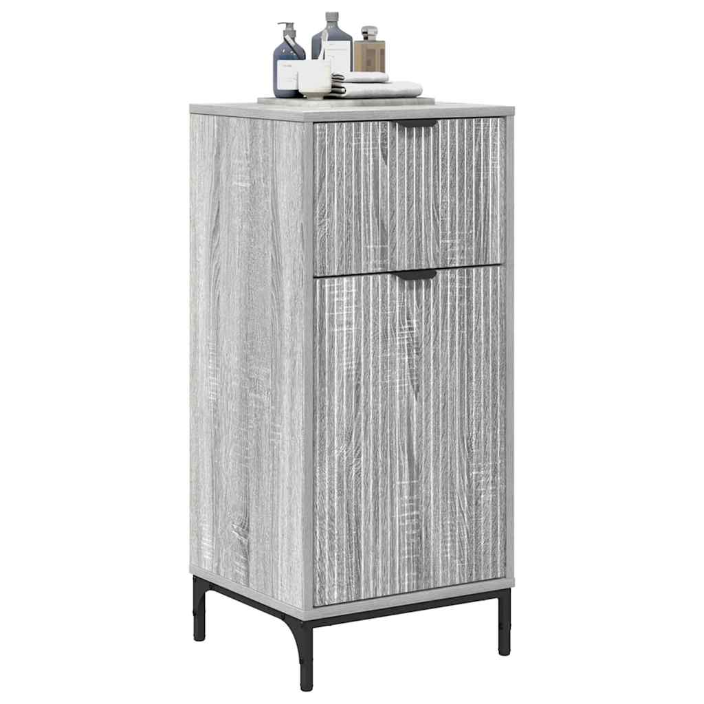 Bathroom Cabinet with Drawer Grey Sonoma 39.5 x 36 x 88 cm
