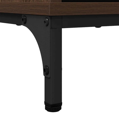 Bathroom Cabinet with Drawer Brown Oak 39.5 x 36 x 88 cm