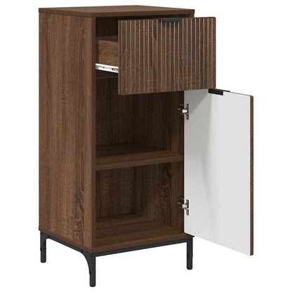 Bathroom Cabinet with Drawer Brown Oak 39.5 x 36 x 88 cm