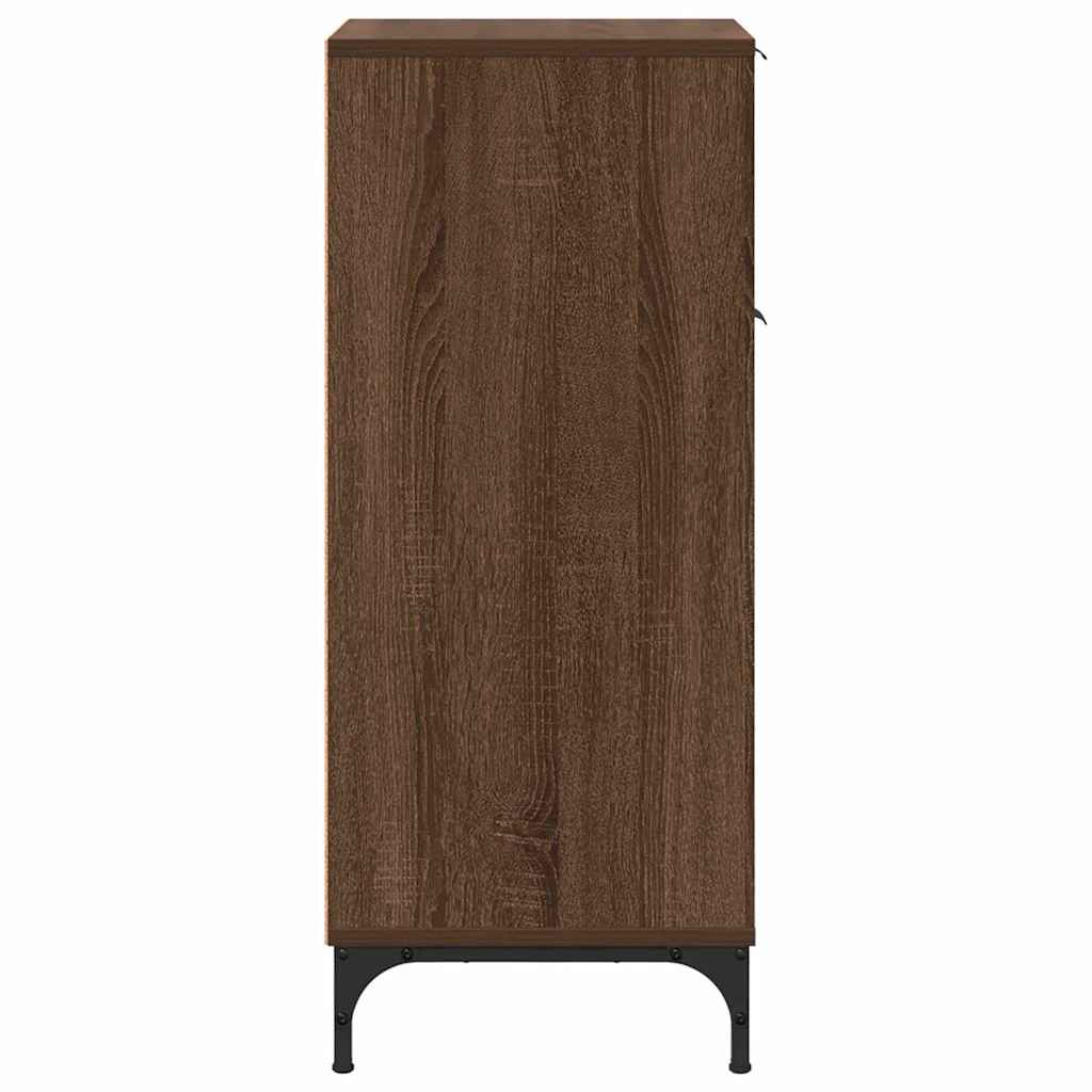 Bathroom Cabinet with Drawer Brown Oak 39.5 x 36 x 88 cm