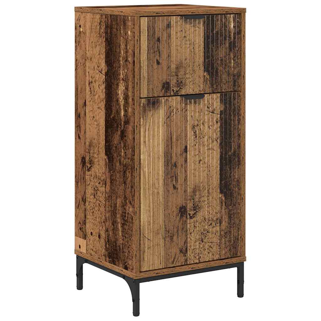 Bathroom Cabinet with Drawer Old Wood 39.5 x 36 x 88 cm