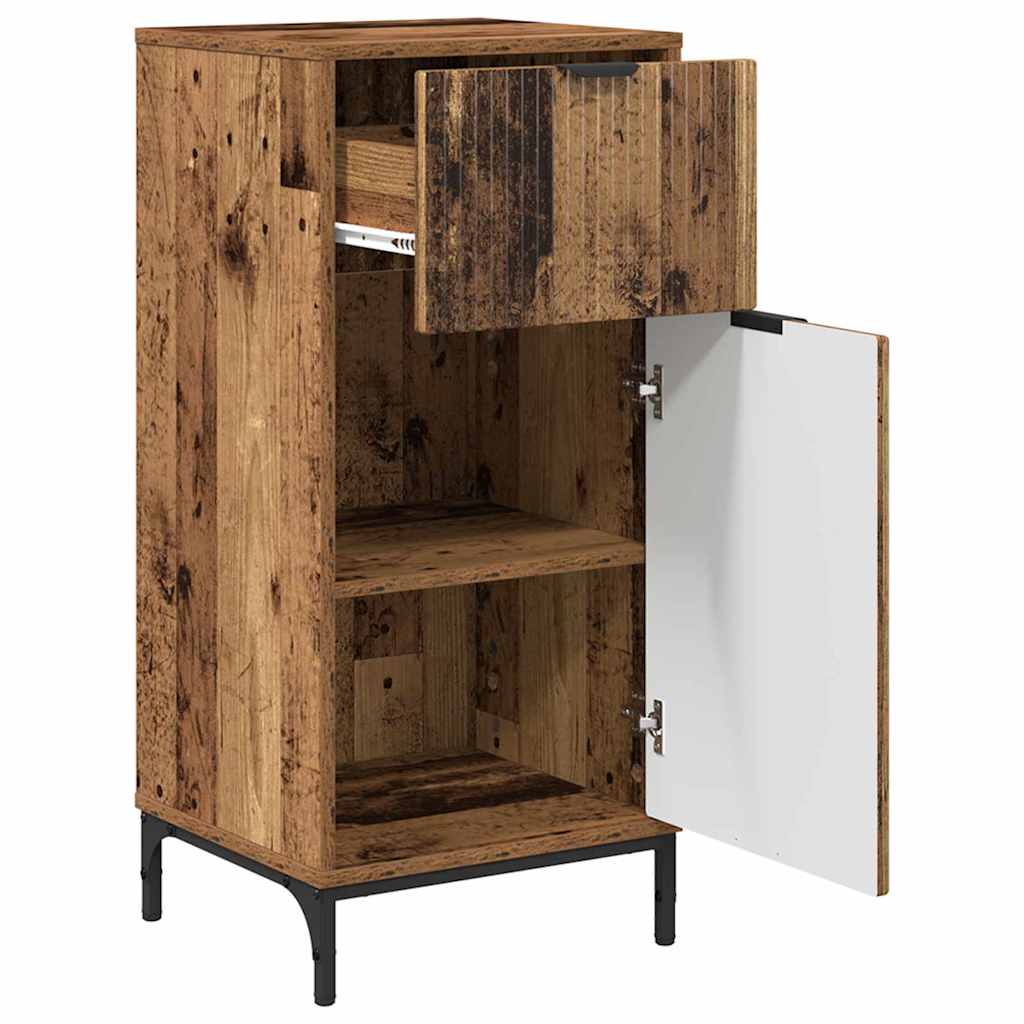 Bathroom Cabinet with Drawer Old Wood 39.5 x 36 x 88 cm