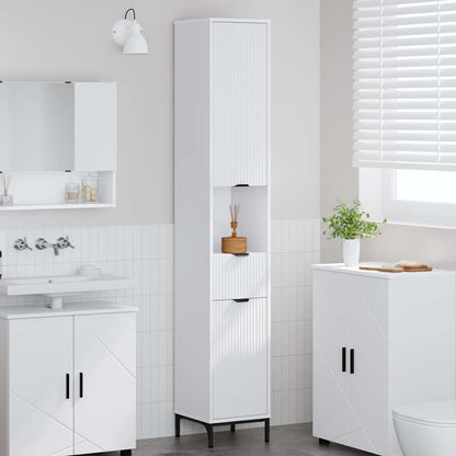 Bathroom Cabinet with Drawer with Door White 31.5 x 33 x 190 cm