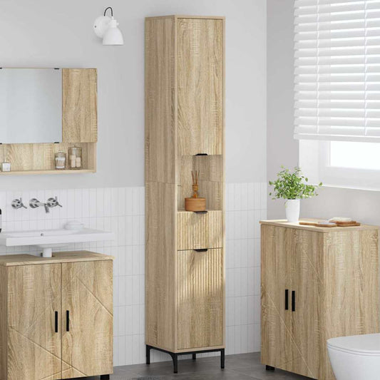 Bathroom Cabinet with Drawer Sonoma Oak 31.5 x 33 x 190 cm