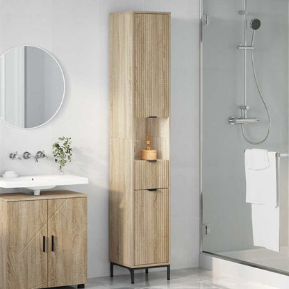 Bathroom Cabinet with Drawer Sonoma Oak 31.5 x 33 x 190 cm