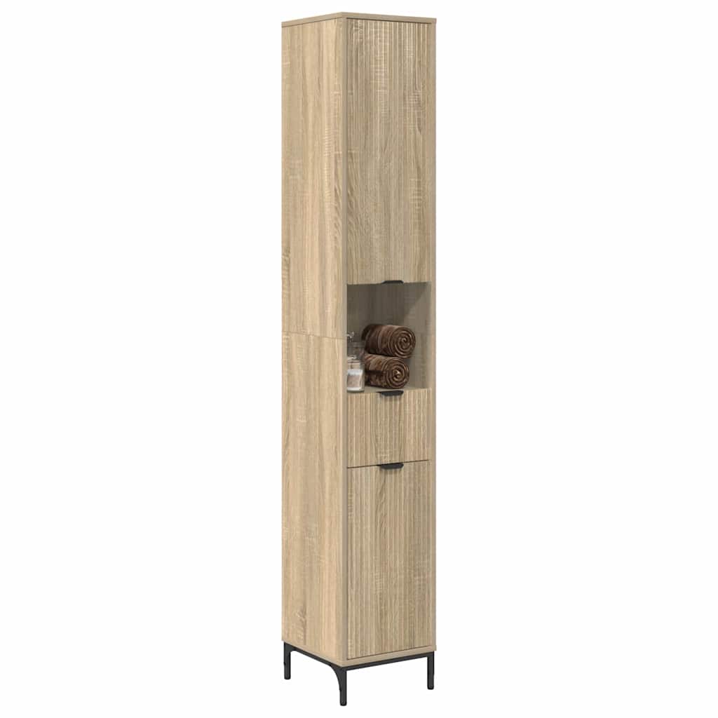 Bathroom Cabinet with Drawer Sonoma Oak 31.5 x 33 x 190 cm