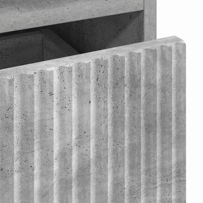 Bathroom Cabinet with Drawer Concrete Grey 31.5 x 33 x 190 cm