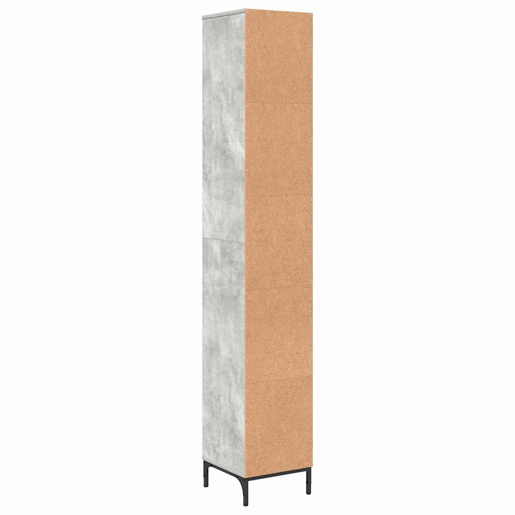 Bathroom Cabinet with Drawer Concrete Grey 31.5 x 33 x 190 cm