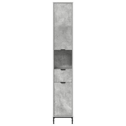 Bathroom Cabinet with Drawer Concrete Grey 31.5 x 33 x 190 cm