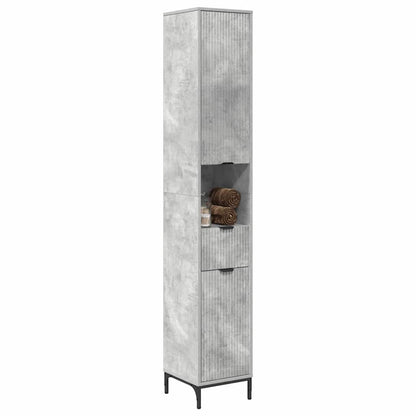 Bathroom Cabinet with Drawer Concrete Grey 31.5 x 33 x 190 cm