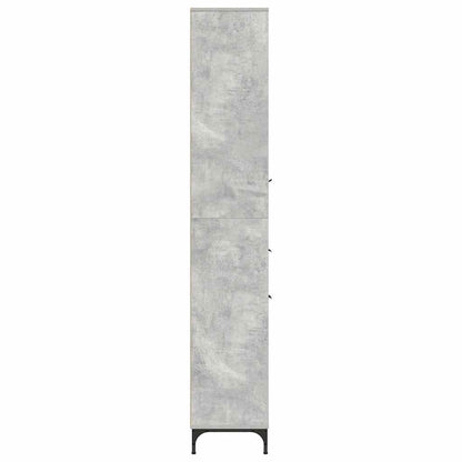 Bathroom Cabinet with Drawer Concrete Grey 31.5 x 33 x 190 cm