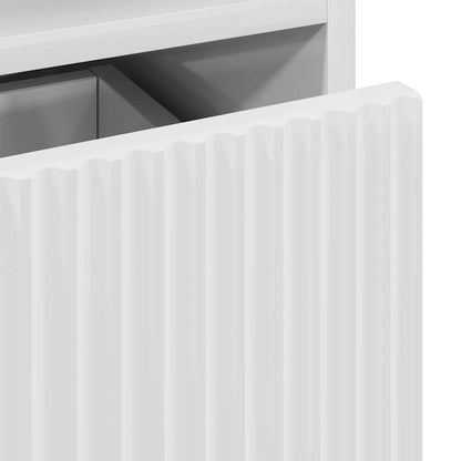 Bathroom Cabinet with Door High Gloss White 31.5 x 33 x 190 cm