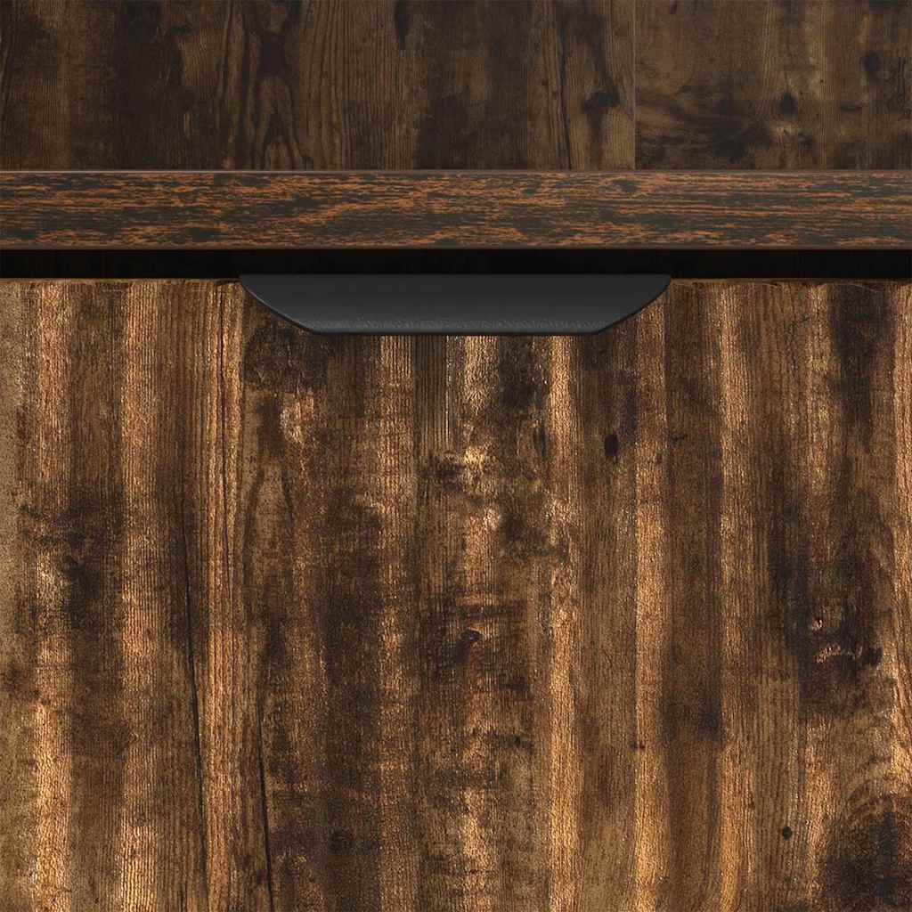 Bathroom Cabinet with Drawer Smoked Oak 31.5 x 33 x 190 cm