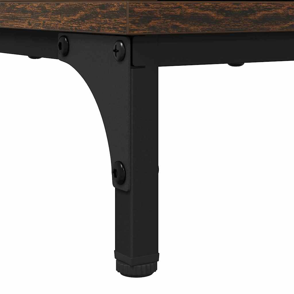 Bathroom Cabinet with Drawer Smoked Oak 31.5 x 33 x 190 cm