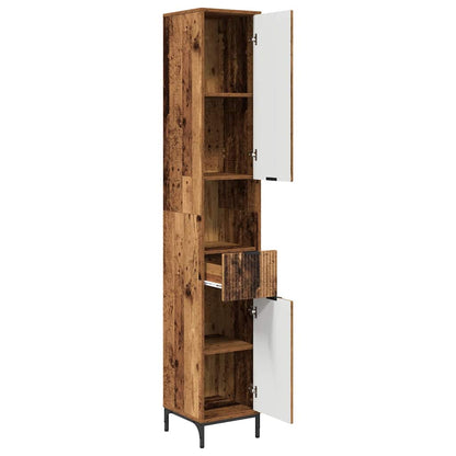 Bathroom Cabinet with Drawer Old Wood 31.5 x 33 x 190 cm