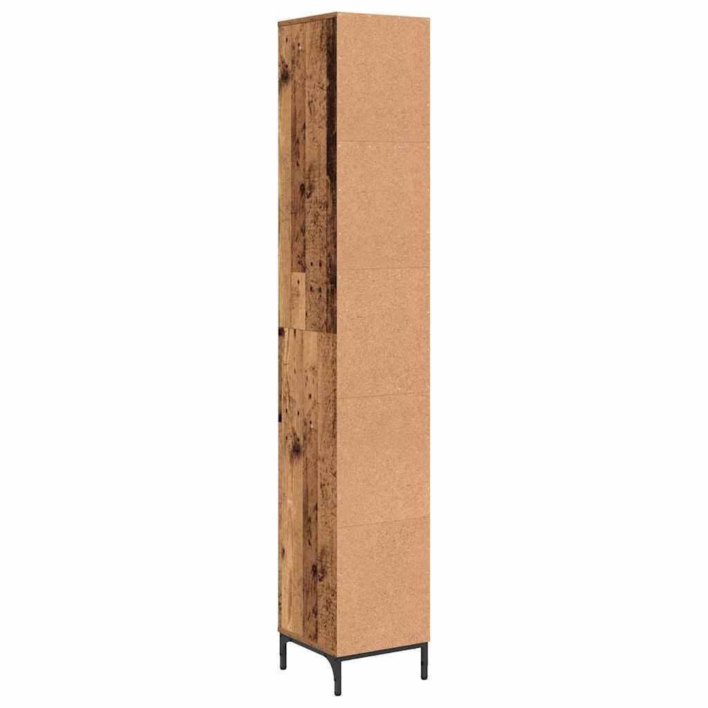 Bathroom Cabinet with Drawer Old Wood 31.5 x 33 x 190 cm