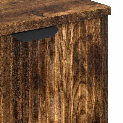 Bathroom Sink Cabinet with Door Smoked Oak 60.5 x 33.5 x 61 cm