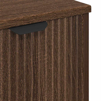 Bathroom Sink Cabinet with Door Brown oak 60.5 x 33.5 x 61 cm