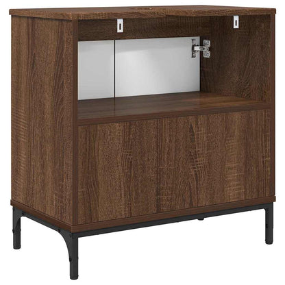 Bathroom Sink Cabinet with Door Brown oak 60.5 x 33.5 x 61 cm