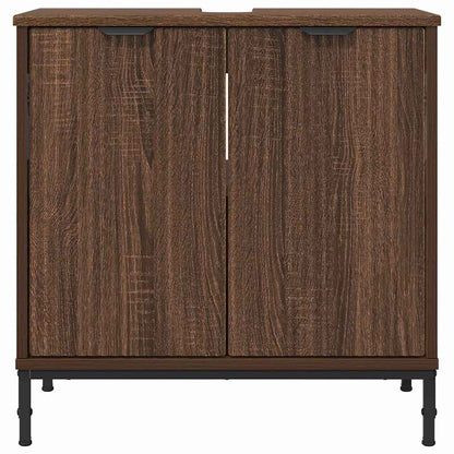 Bathroom Sink Cabinet with Door Brown oak 60.5 x 33.5 x 61 cm