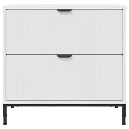 Bedside Table White 63.5 x 36 x 61 cm Engineered wood