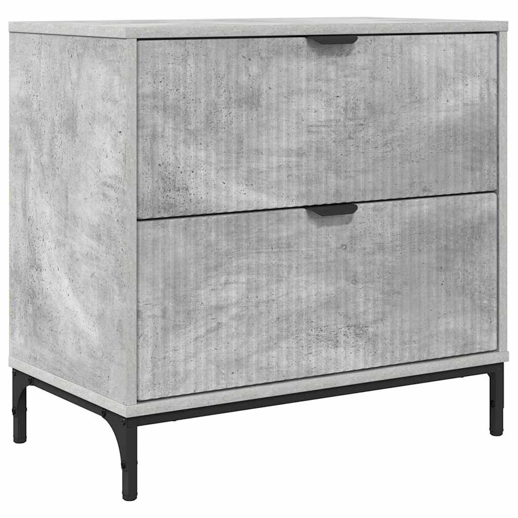 Bedside Table Concrete grey 63.5 x 36 x 61 cm Engineered wood