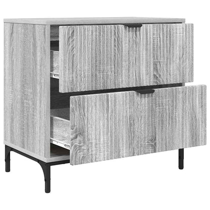 Bedside Table Grey sonoma 63.5 x 36 x 61 cm Engineered wood