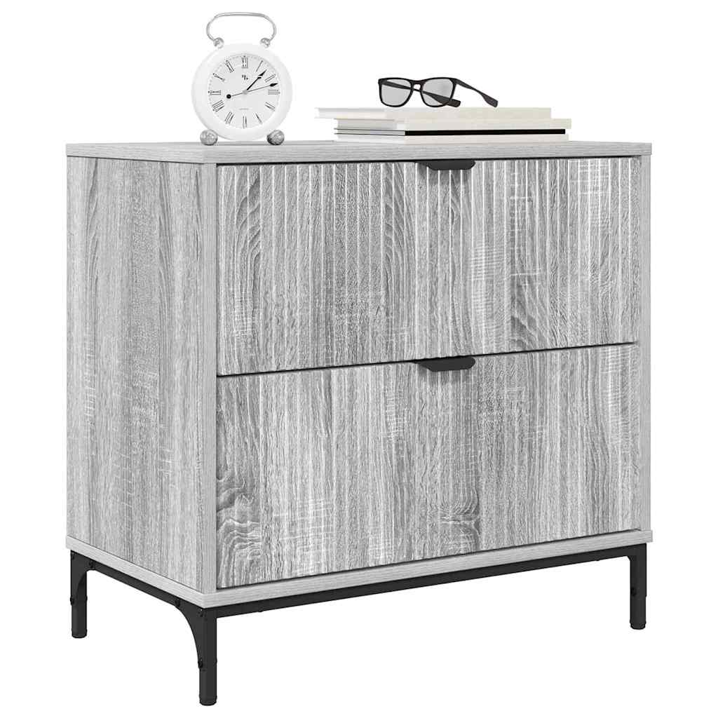Bedside Table Grey sonoma 63.5 x 36 x 61 cm Engineered wood