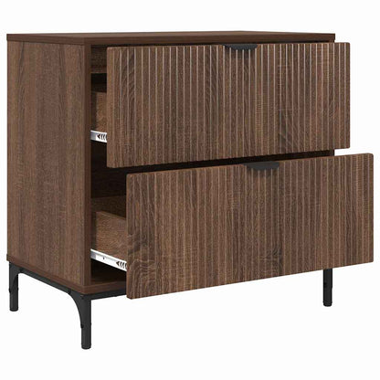 Bedside Table Brown oak 63.5 x 36 x 61 cm Engineered wood