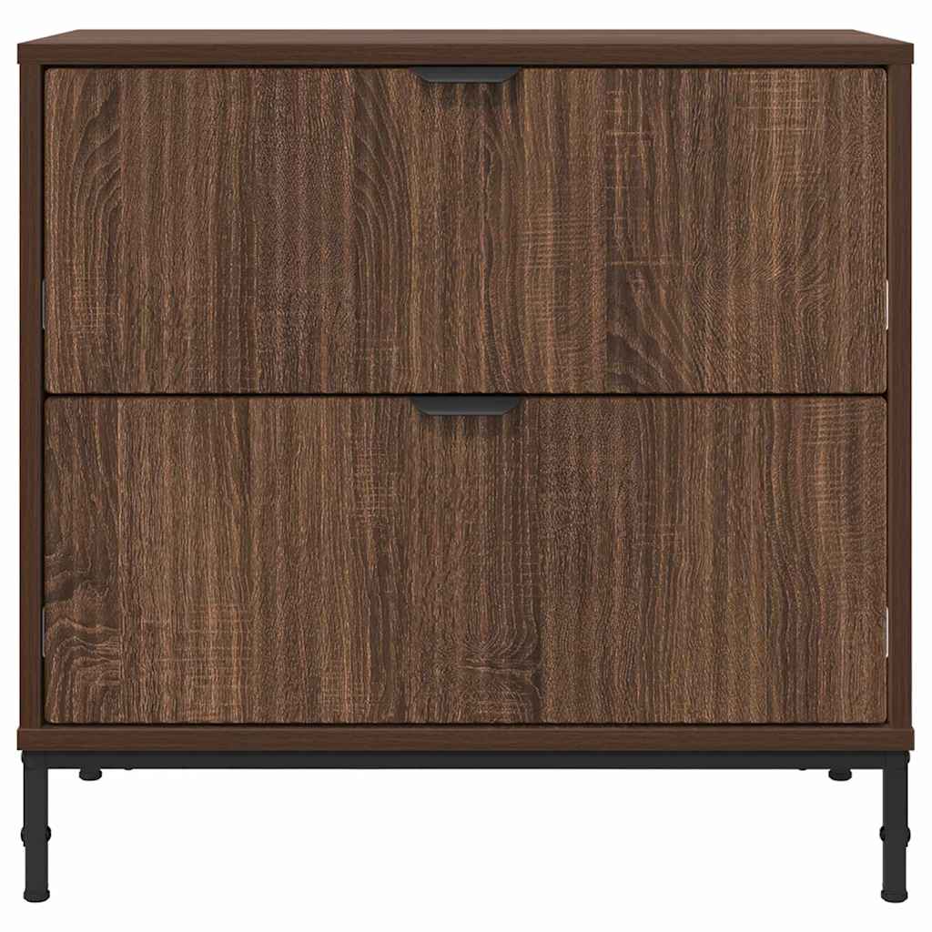 Bedside Table Brown oak 63.5 x 36 x 61 cm Engineered wood