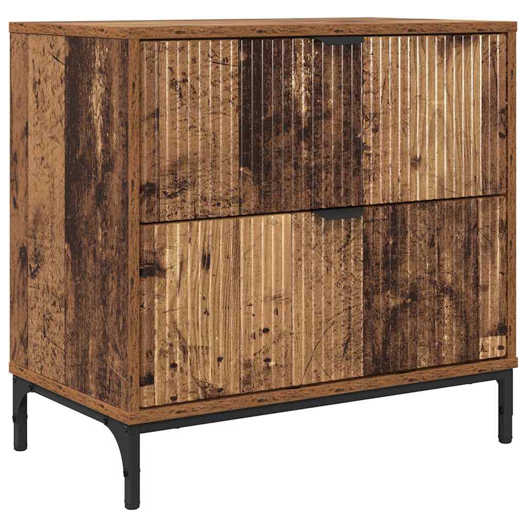 Bedside Table Old wood 63.5 x 36 x 61 cm Engineered wood