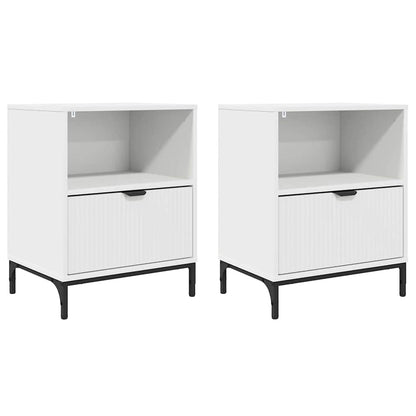 Bedside Tables 2 pcs White 49 x 36 x 61 cm Engineered wood