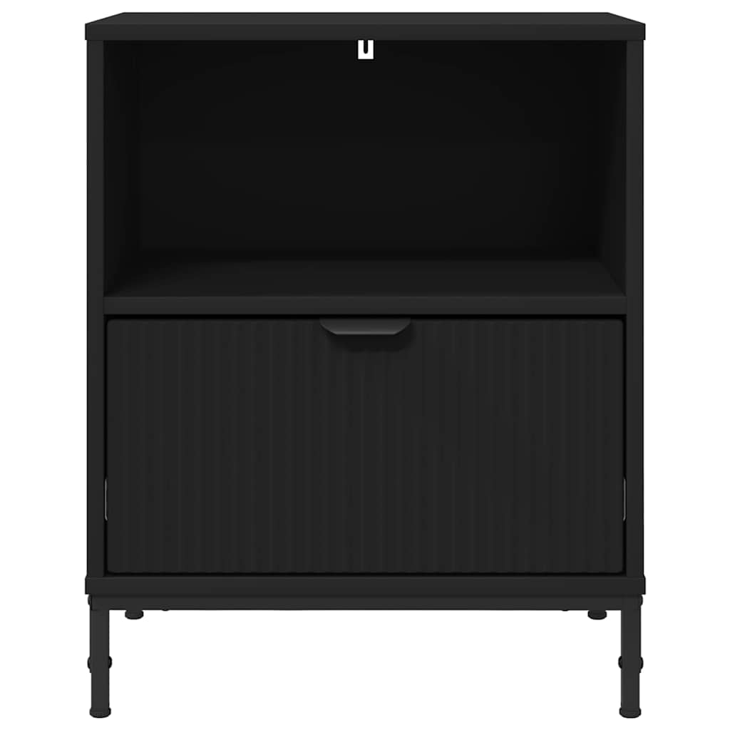 Bedside Tables 2 pcs Black 49 x 36 x 61 cm Engineered wood