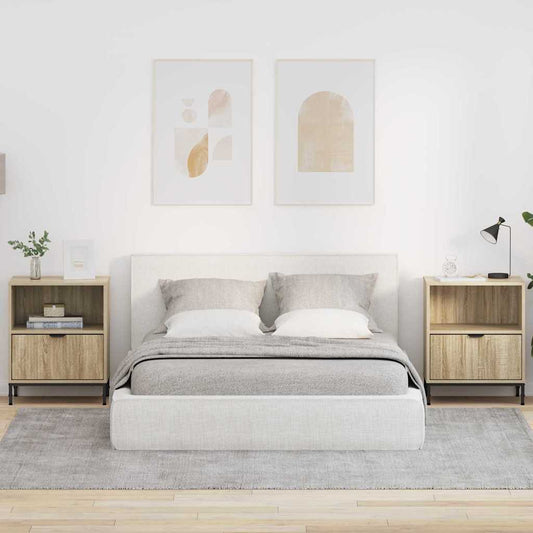 Bedside Tables 2 pcs Sonoma oak 49 x 36 x 61 cm Engineered wood