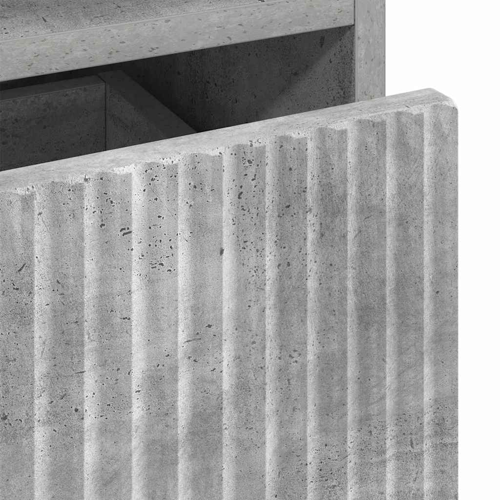 Bedside Table Concrete grey 49 x 36 x 61 cm Engineered wood
