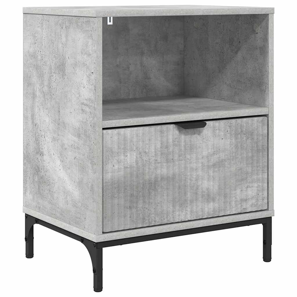 Bedside Table Concrete grey 49 x 36 x 61 cm Engineered wood
