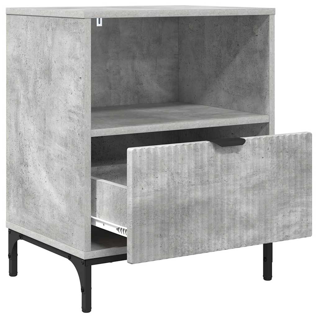Bedside Table Concrete grey 49 x 36 x 61 cm Engineered wood