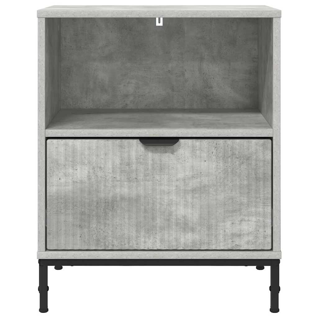 Bedside Table Concrete grey 49 x 36 x 61 cm Engineered wood