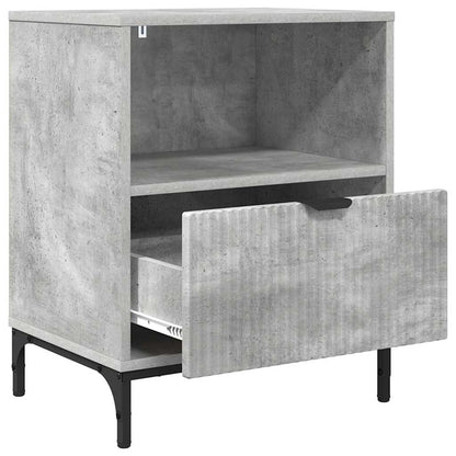Bedside Tables with Drawer 2 pcs Concrete grey 49 x 36 x 61 cm