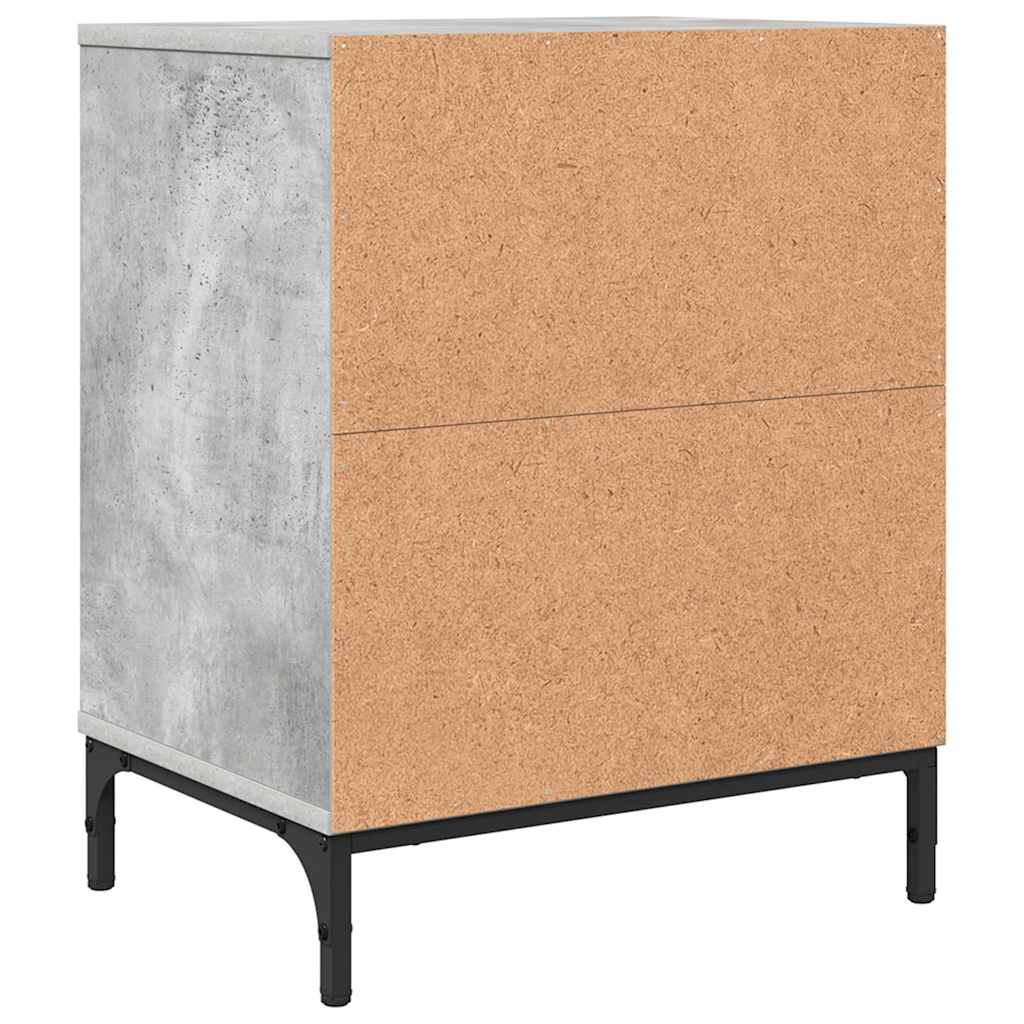 Bedside Tables with Drawer 2 pcs Concrete grey 49 x 36 x 61 cm