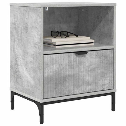 Bedside Tables with Drawer 2 pcs Concrete grey 49 x 36 x 61 cm