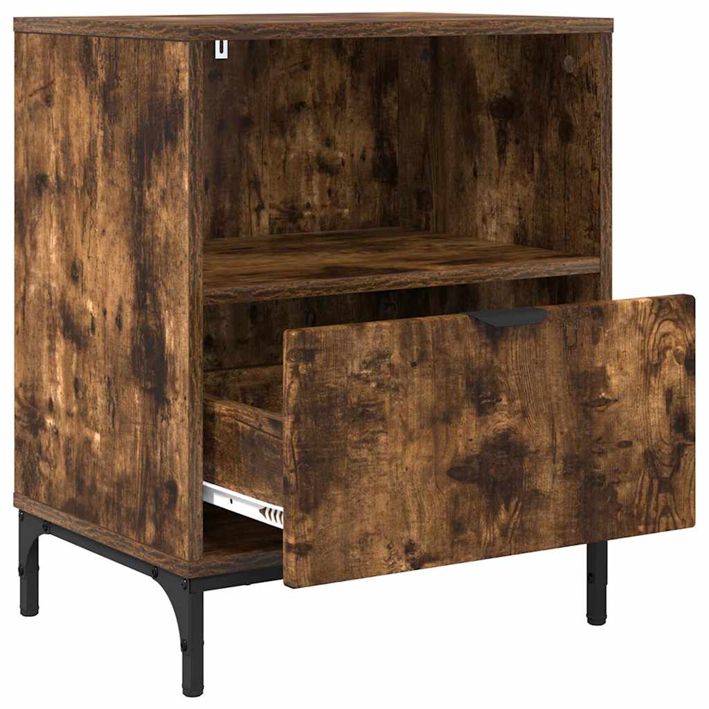Bedside Tables 2 pcs Smoked oak 49 x 36 x 61 cm Engineered wood