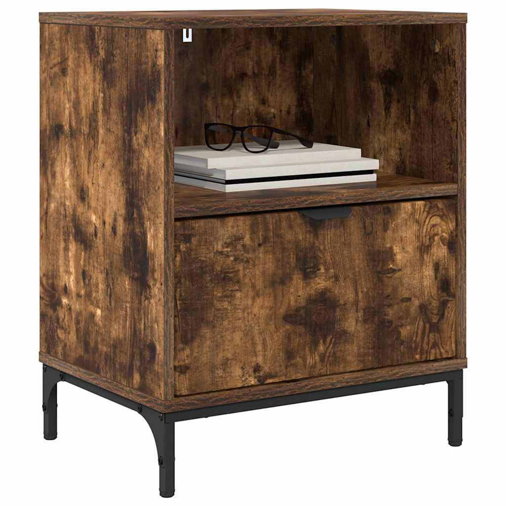 Bedside Tables 2 pcs Smoked oak 49 x 36 x 61 cm Engineered wood