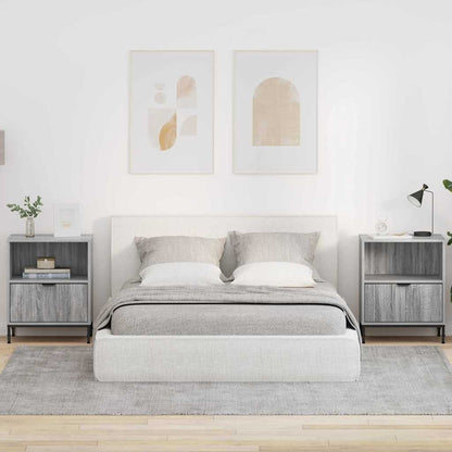 Bedside Tables with Drawer 2 pcs Grey sonoma 49 x 36 x 61 cm