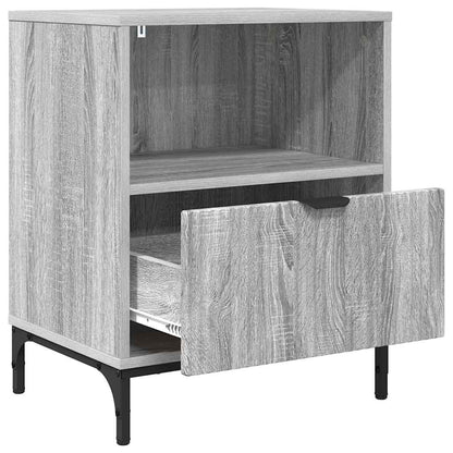 Bedside Tables with Drawer 2 pcs Grey sonoma 49 x 36 x 61 cm