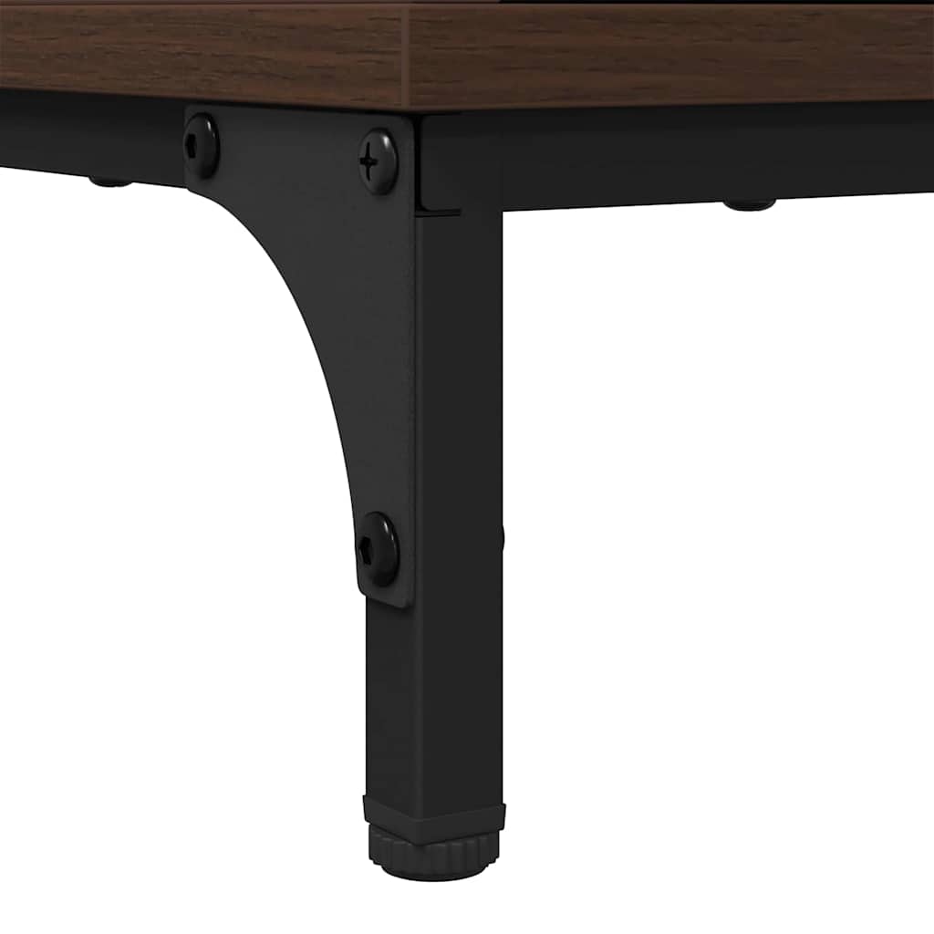 Bedside Table Brown oak 49 x 36 x 61 cm Engineered wood