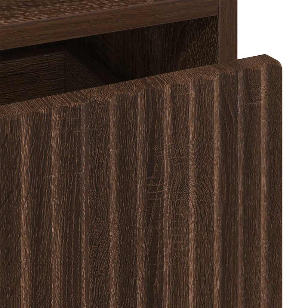 Bedside Table Brown oak 49 x 36 x 61 cm Engineered wood