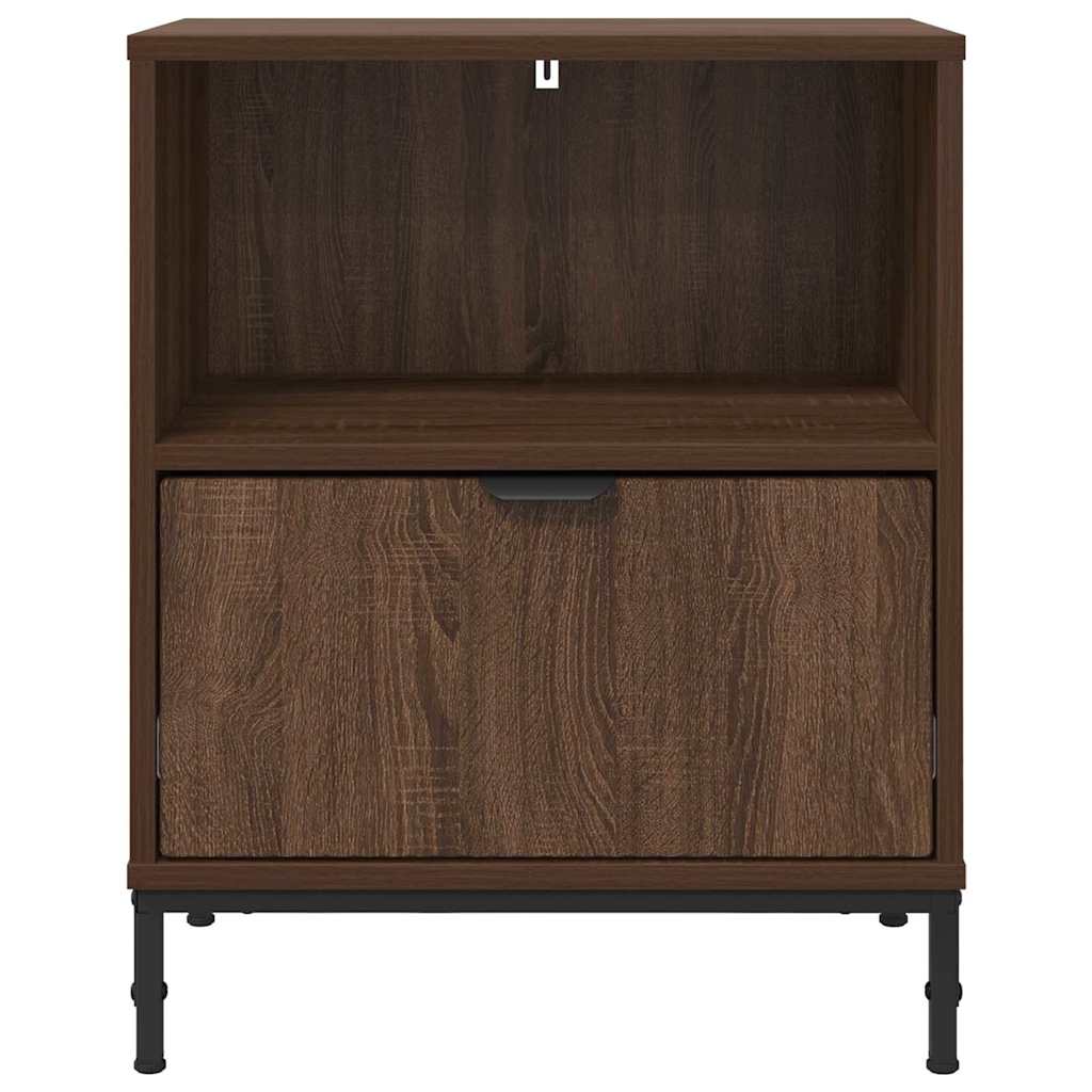 Bedside Table Brown oak 49 x 36 x 61 cm Engineered wood